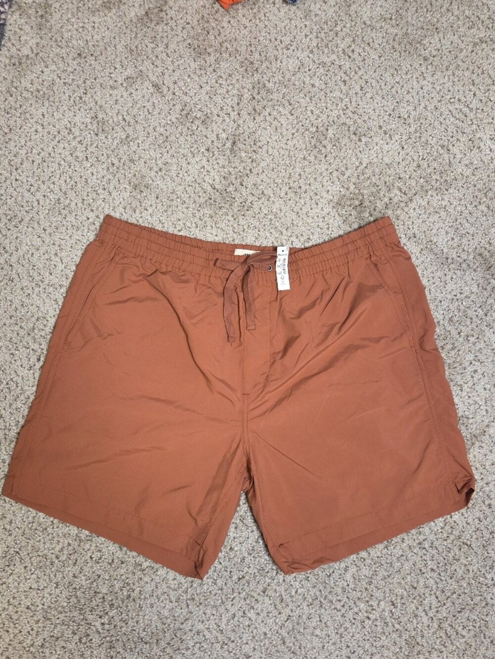NWT Madewell 6 1/2" (Re)sourced Everywear Shorts ND600 Orange Men's Large